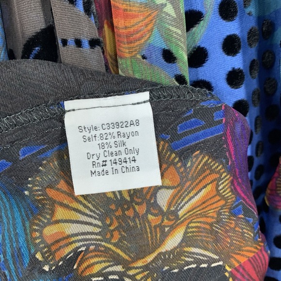 Johnny Was Lanai Burnout Beesley Dress - C33922A8 - XXS Boho Sheer Velvet - Picture 8 of 10